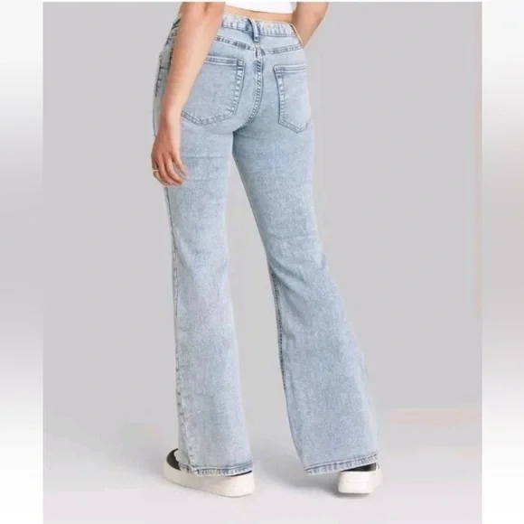 Wild Fable Light Blue High Rise Flare Jeans Size 4 - Picture 2 of 11